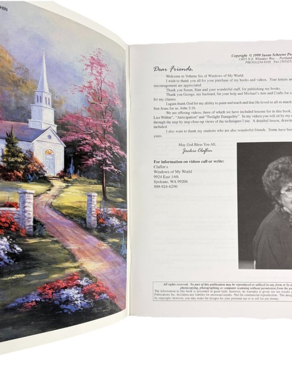 Windows of My World 6 Jackie Claflin Painting Instruction Book Susan Scheewe - Picture 2 of 7